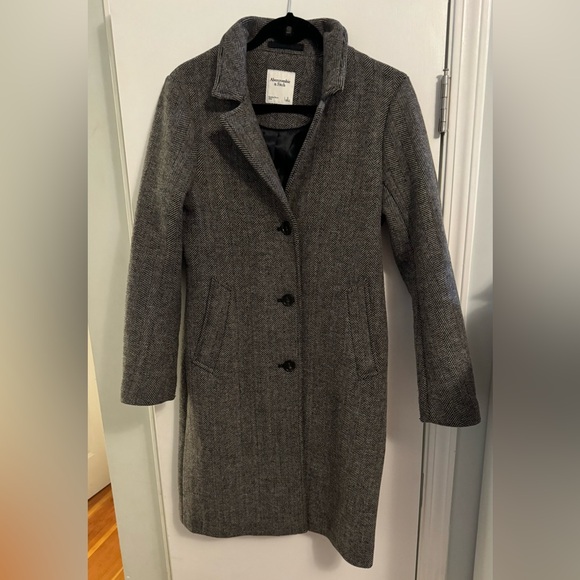 Abercrombie Wool Blend Dad Coat S - Picture 7 of 16